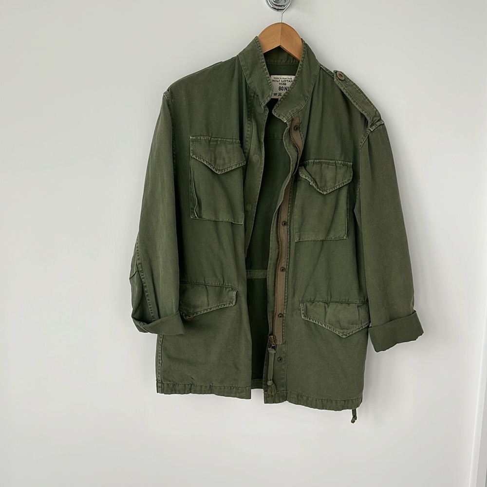 Nili Lotan green army jacket size small